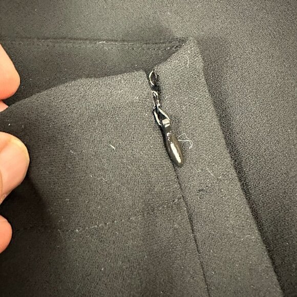 Loft Womens High-Waist Black Button Front Wide-Leg Pants Size 6 - Picture 5 of 6